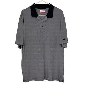 Grand Slam Men’s Navy & White Striped Polo Shirt Size XL